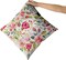 Summer Flower Throw Pillow Covers 18X18 Inch Watercolor Peony Pillowcase Hot Pink Floras With Green Leaves Girly Decorative Square Cotton Cushion Cover Set Of 2 For Home Garden Outdoor Bed Decorations